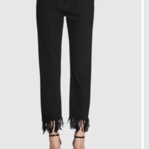 Steve Madden Black Ankle Feather Jeans